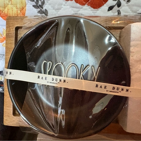 Rae Dunn Spooky Halloween Bowl Set on Wood Holder
Black and Orange - Picture 5 of 5